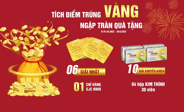 Khách hàng có cơ hội trúng vàng khi mua sản phẩm Kim Thính